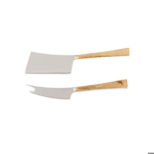 Nkuku Ena Cheese Knife Set 2 Brushed Gold